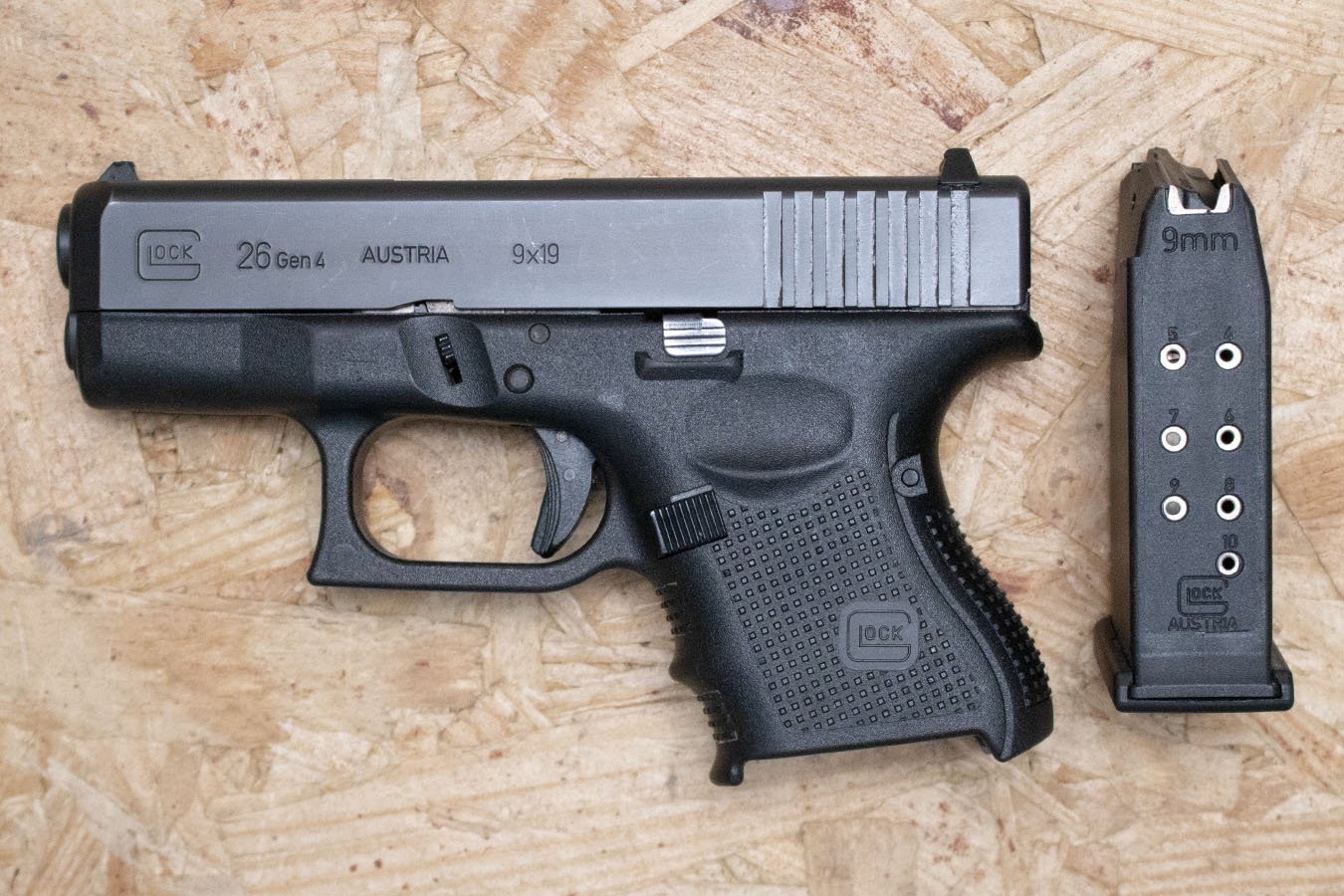 GLOCK 26 Gen4 9mm Police Trade-in Pistol (Fair Condition)